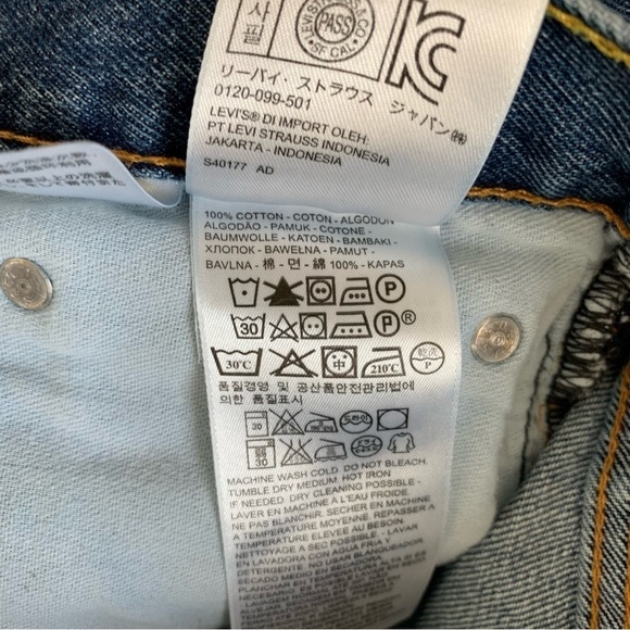 Levi’s Medium Wash 505 Regular Straight Leg Jeans Size 33 x 32 - Picture 10 of 11